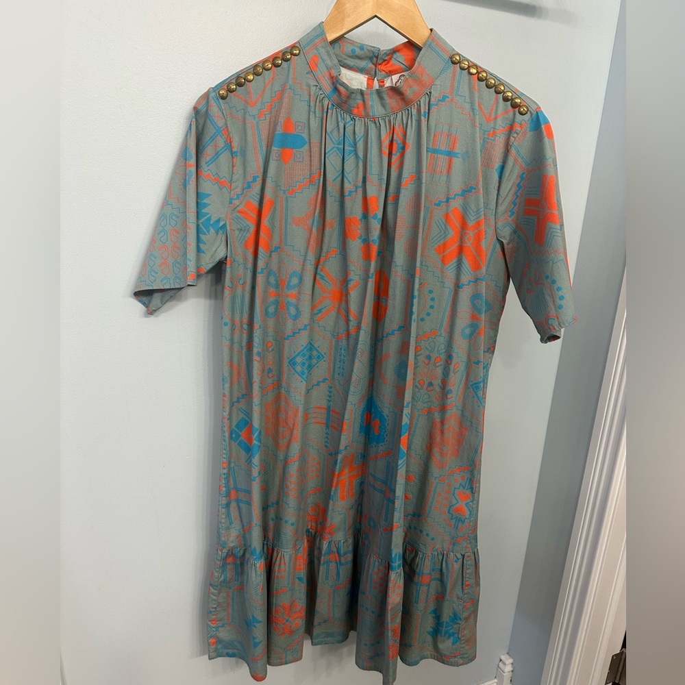 Sheridan French Lillian Dress in Sage Tribal